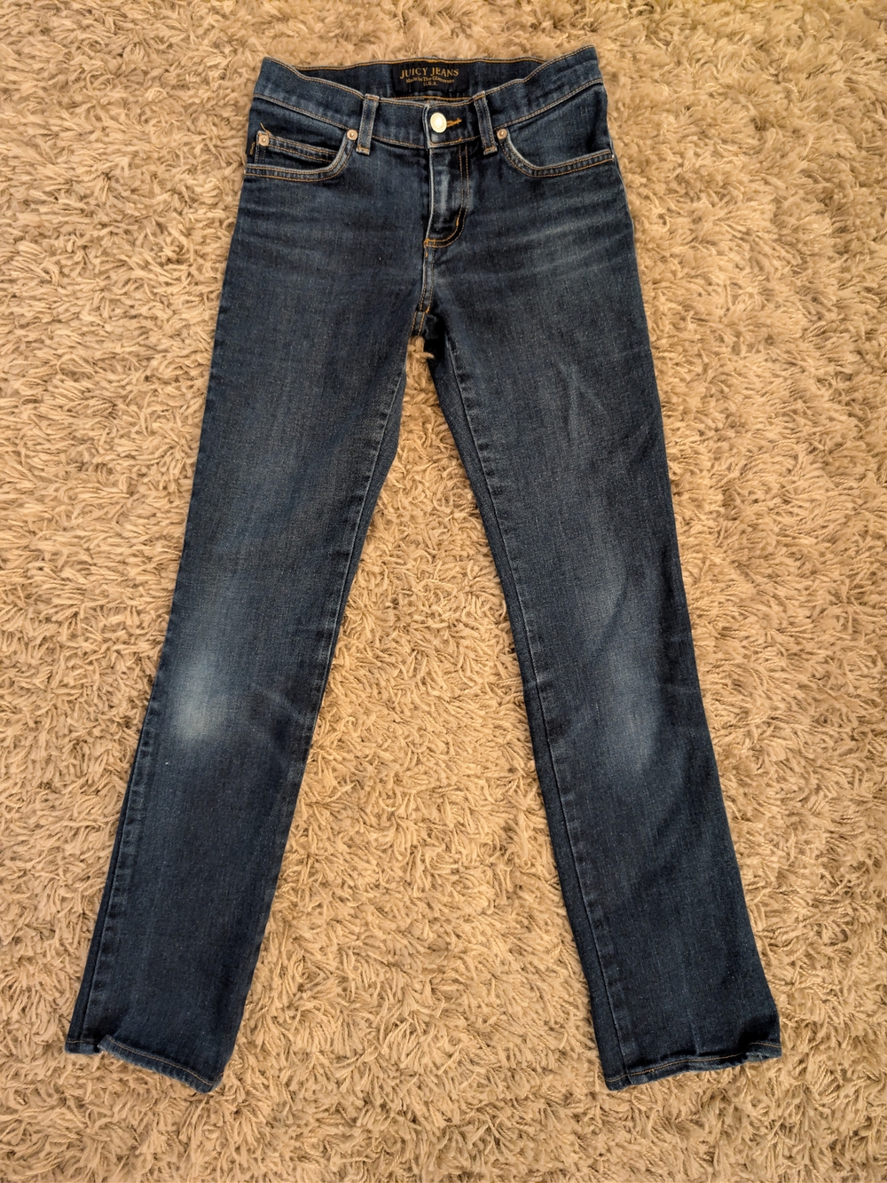 Vintage Juicy Jeans Made in USA Y2K Dark Wash Size 26